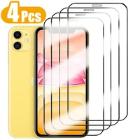 4pcs screen protector tempered glass for iphone x xr xs 13 pro max 8 7 6 s plus 12 11pro max mini se 2022 screen protector glass