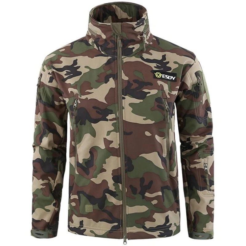 

Military Camouflage Jacket Velvet Warm Soft Shell Waterproof Windproof Autumn Winter Army Jackets Mountaineering Fishing Clothes