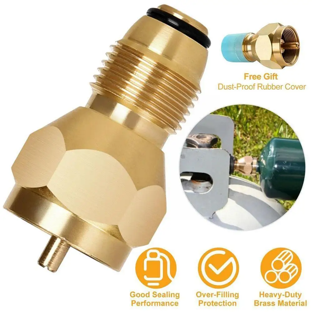 1pc Propane Refill Adapter Lp Gas Cylinder Tank Coupler Camp