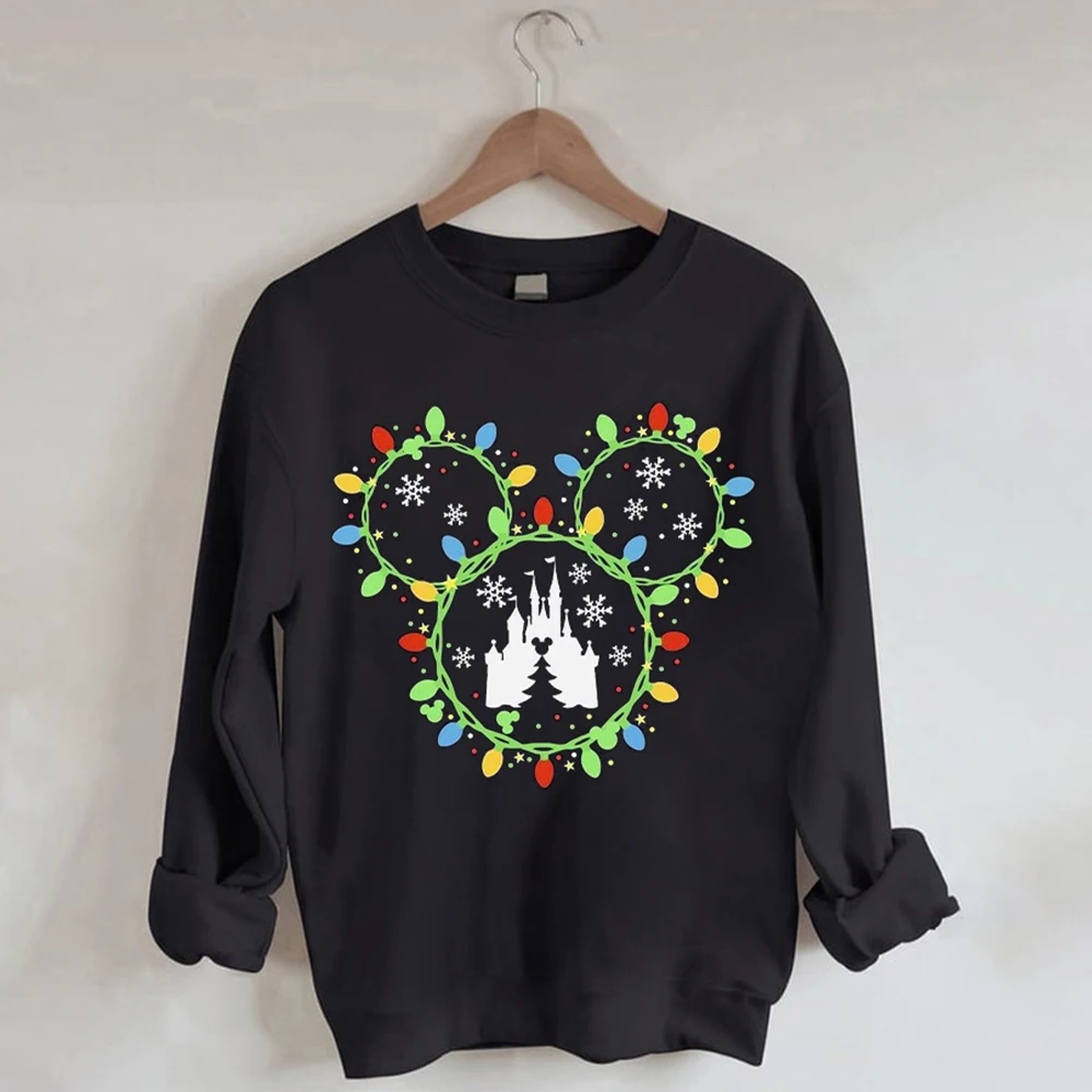 

Christmas Mickey Print Casual Crewneck Sweatshirt