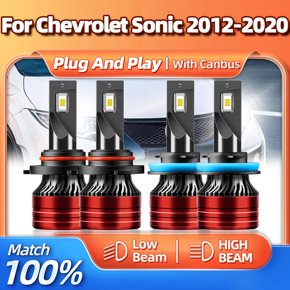 

Лампы Canbus для автомобильных фар, 6000 лм, 2012 K, передние фары для Chevrolet Sonic 2016-2015, 2017, 2018, 2019, 2020