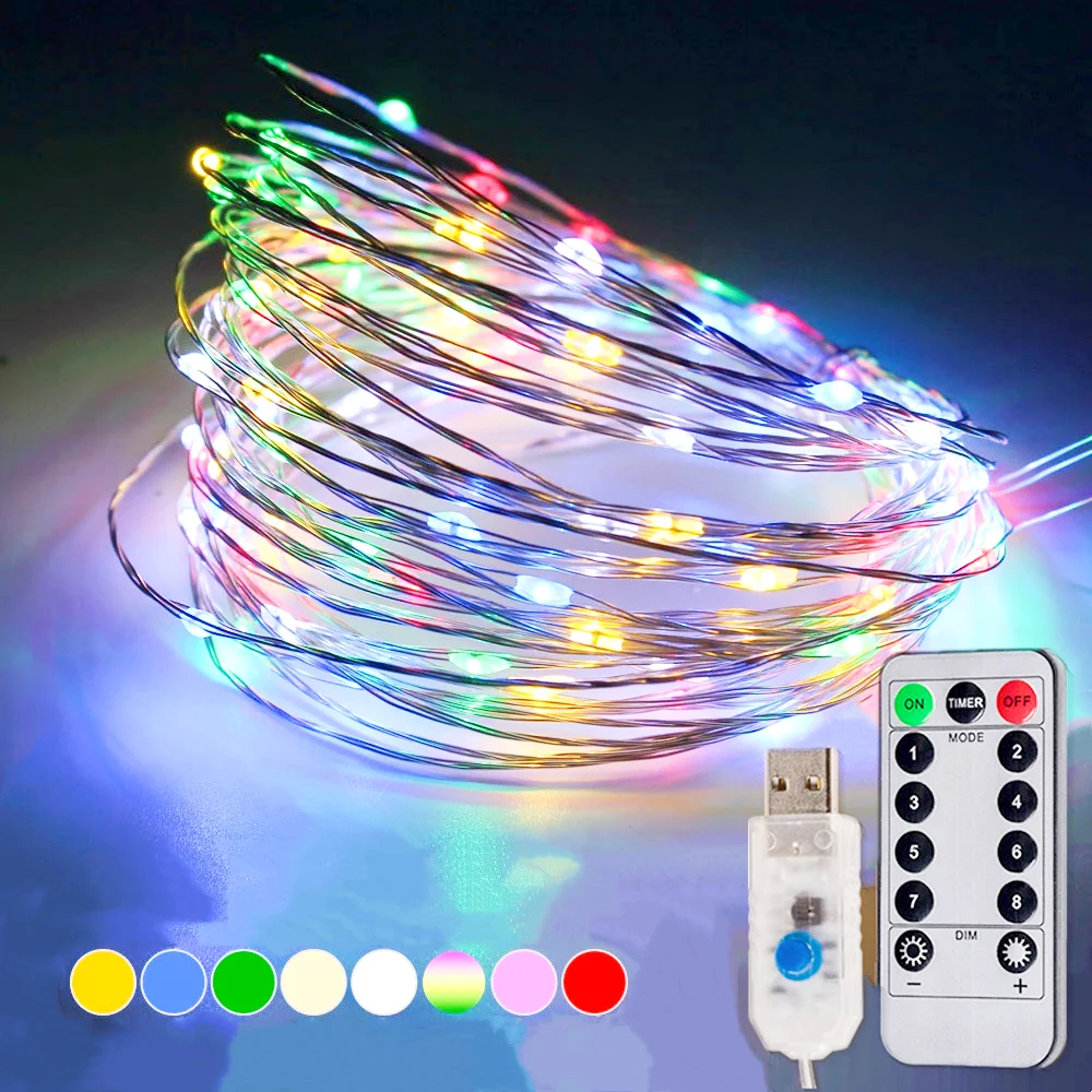 Светодиодная гирлянда 5/10/20/50 м с USB-разъемом