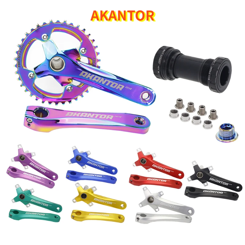 Набор кривошипов akfore для горного и дорожного велосипеда комплект осевых