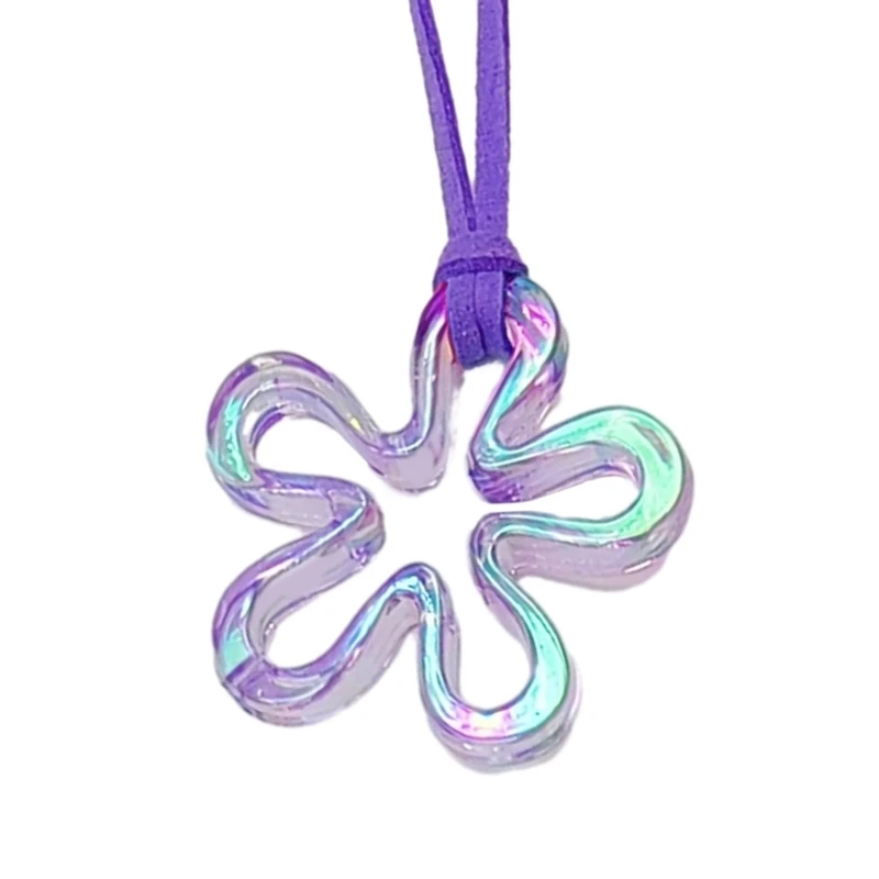 Уникальные выдолбленные ожерелья с подвеской в ​​виде цветка из акрилового