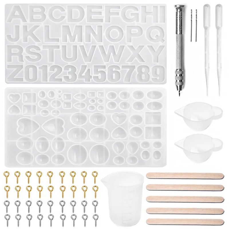 

Alphabet Resin Molds Kit Backward Letter Number Silicone Casting Molds Resin Epoxy Molds For Keychain Making Pendant Jewelry DIY