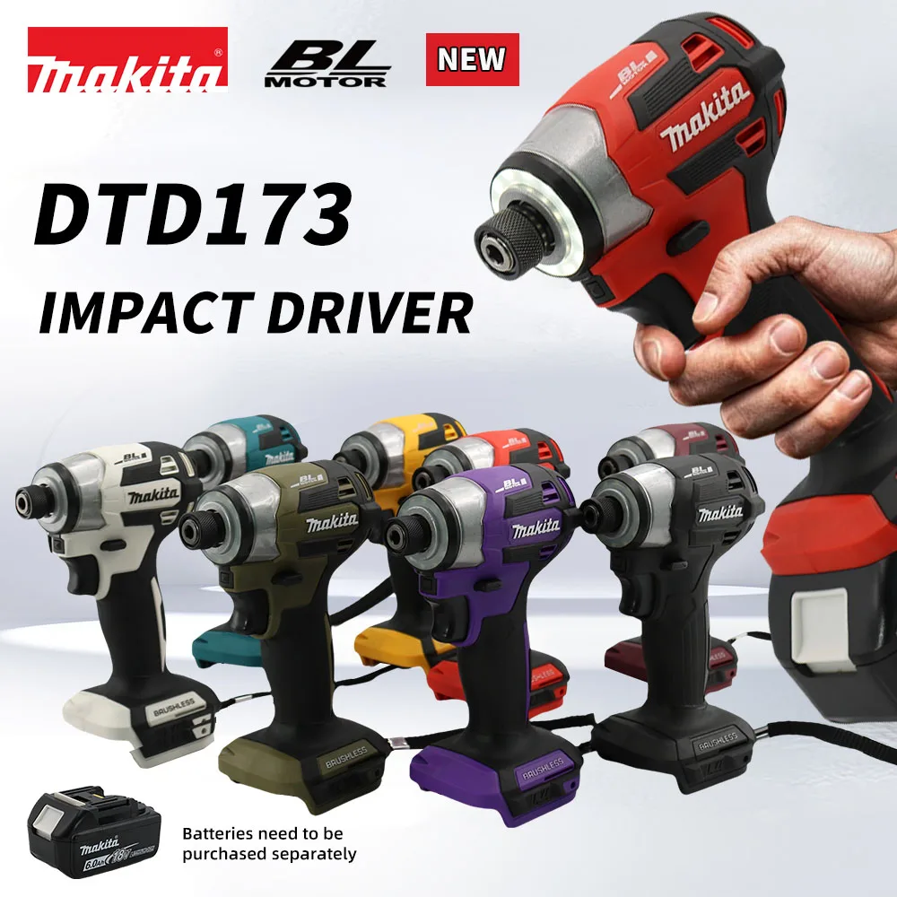 Makita DTD172 180NM 18V Аккумуляторный ударный шуруповерт LXT BL Бесщеточный