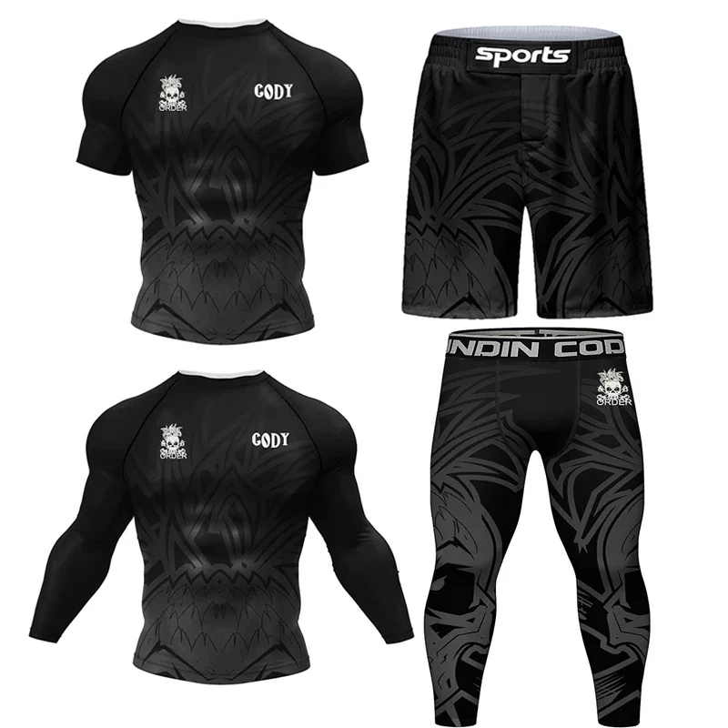 Быстросохнущая одежда для тренажерного зала Rashguard мужская тренировочная