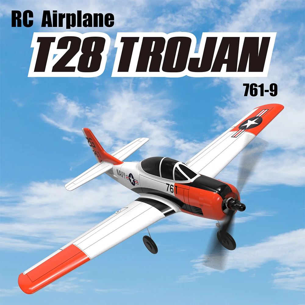 

Volantex 761-9 Aircraft 2.4G 6-Axis Foam T28 RC Fighter Glider EPP 4CH Warbird with Xpilot Stabilizer / One-key Aerobatic RTF