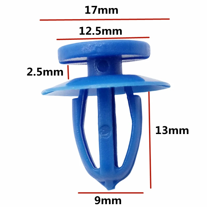 

20 шт. для отверстия 9 мм OE: 13252118, фиксатор панели обшивки дверей, крепежные зажимы, защита дверной панели автомобиля, зажим для бровей колеса D36