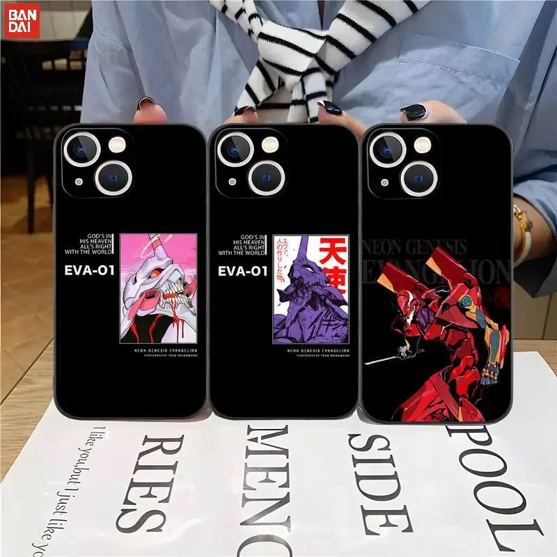 

BANDAI Evangelion Phone Case For Iphone 11 13 12 Pro Max Xr X Xs Mini Pro Max For 6 6s 7 8 Plus Mobile Phone Accessories Funda