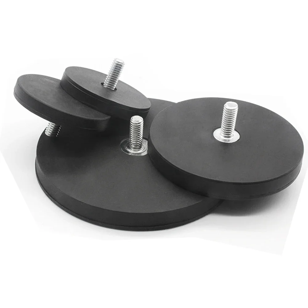 2 шт. сильное магнитное крепление круглая основа с резиновым покрытием D66 мм