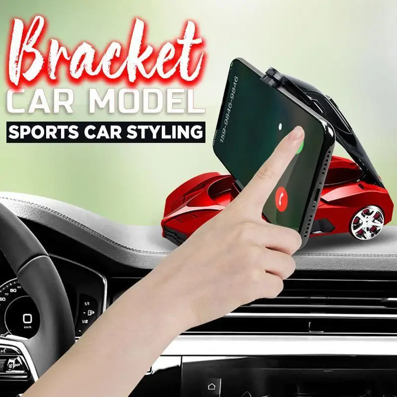 

3 IN 1 Car Model Bracket Multifunctional Car Model Phone Mount Car Temporary Stop Sign Parking Card Telephone Number Card Plate