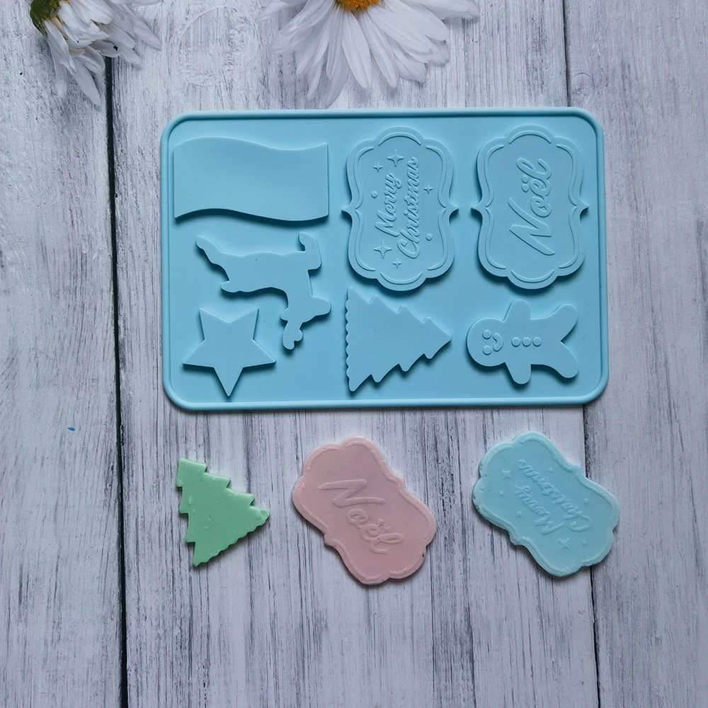

Christmas Tree Silicone Moulds Snowman Socks Cake Baking Moulds Chocolate Candy Handmade Soap Moulds Christmas Baking Trays
