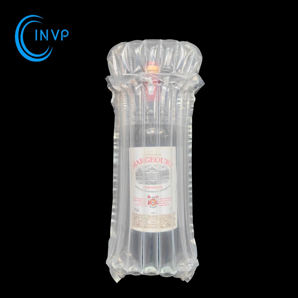 

Air Packaging Wine Bottle 750ml Protection Air Bag Inflate Packing Anti Impact Air Cushion Packaging with Pump Customizable