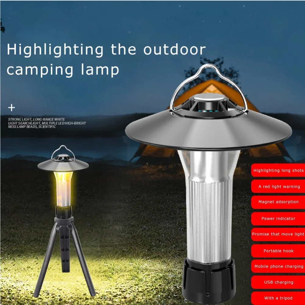 

LED Camping Lantern, Rechargeable Camping Lights Water-Resistant Portable Tent Lights for Power Outage Emergency Hurricane Home