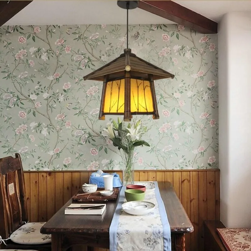 Винтажные бамбуковые подвесные светильники в деревенском стиле антикварные