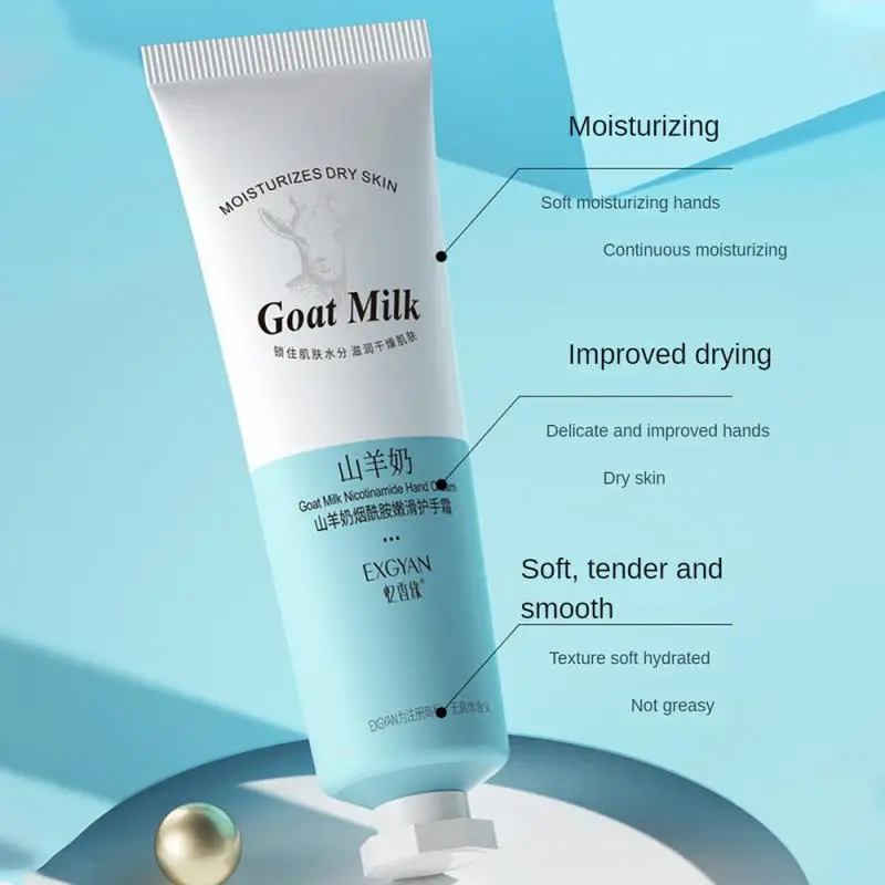 

30g Goat Milk Niacinamide Hand Cream Moisturizing Skin Hand Cream Soft Smooth Gentle Hand Care 100g/200ML Goat Milk Cleanser
