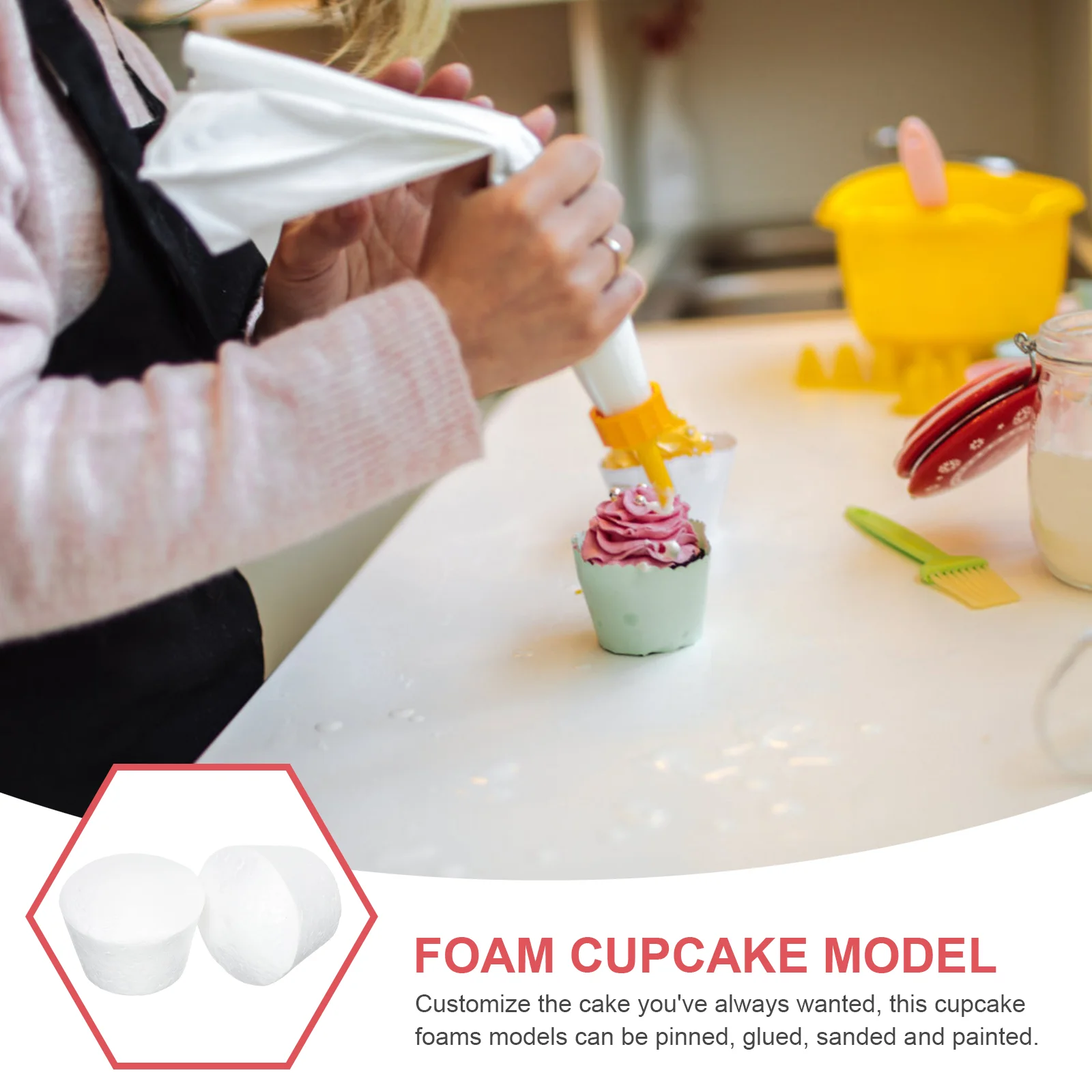 Cake Foam Embryo DIY Training Model Decorate Decorating Bride Fancy Cupcake Liners