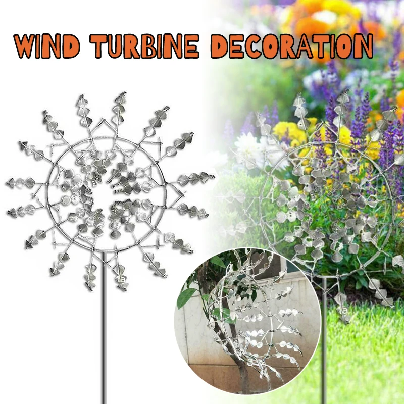 

1 шт., металлическая ветряная мельница в форме листа