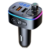 t65 bluetooth car adapter wireless car radio adapter music player with microphone support hands free calling u disk