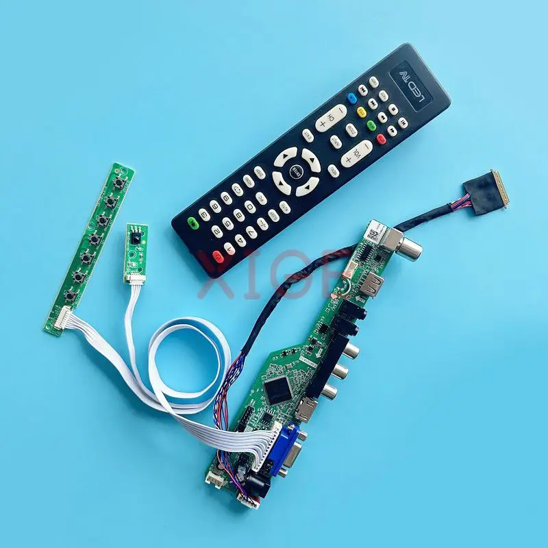 

Для BT156GW01 BT156GW02, плата контроллера ЖК-дисплея, ТВ, аналоговый LVDS 40-Pin 1366*768 USB + AV + HDMI + VGA, Детский комплект «сделай сам» 15,6"