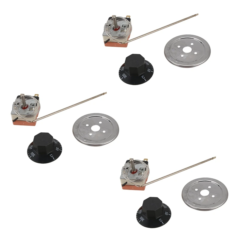 

3X 50 To 300 Degrees NC Capillary Thermostat Temperature Control Oven