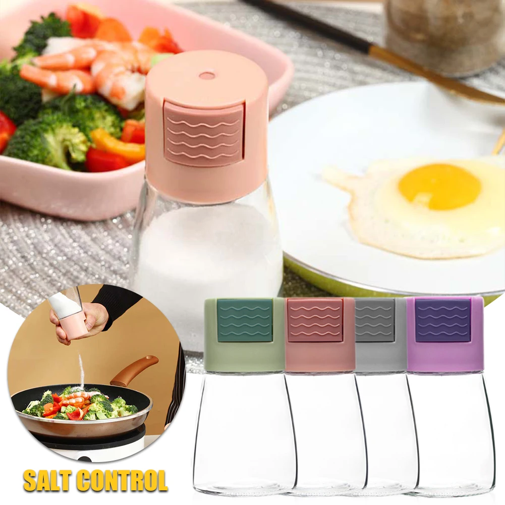 

0.5g Metering Salt Shaker Push Type Salt Dispenser Salt Tank Sugar Bottle Spice Pepper Salt Shaker Spice Jar Can Seasoning Bottl