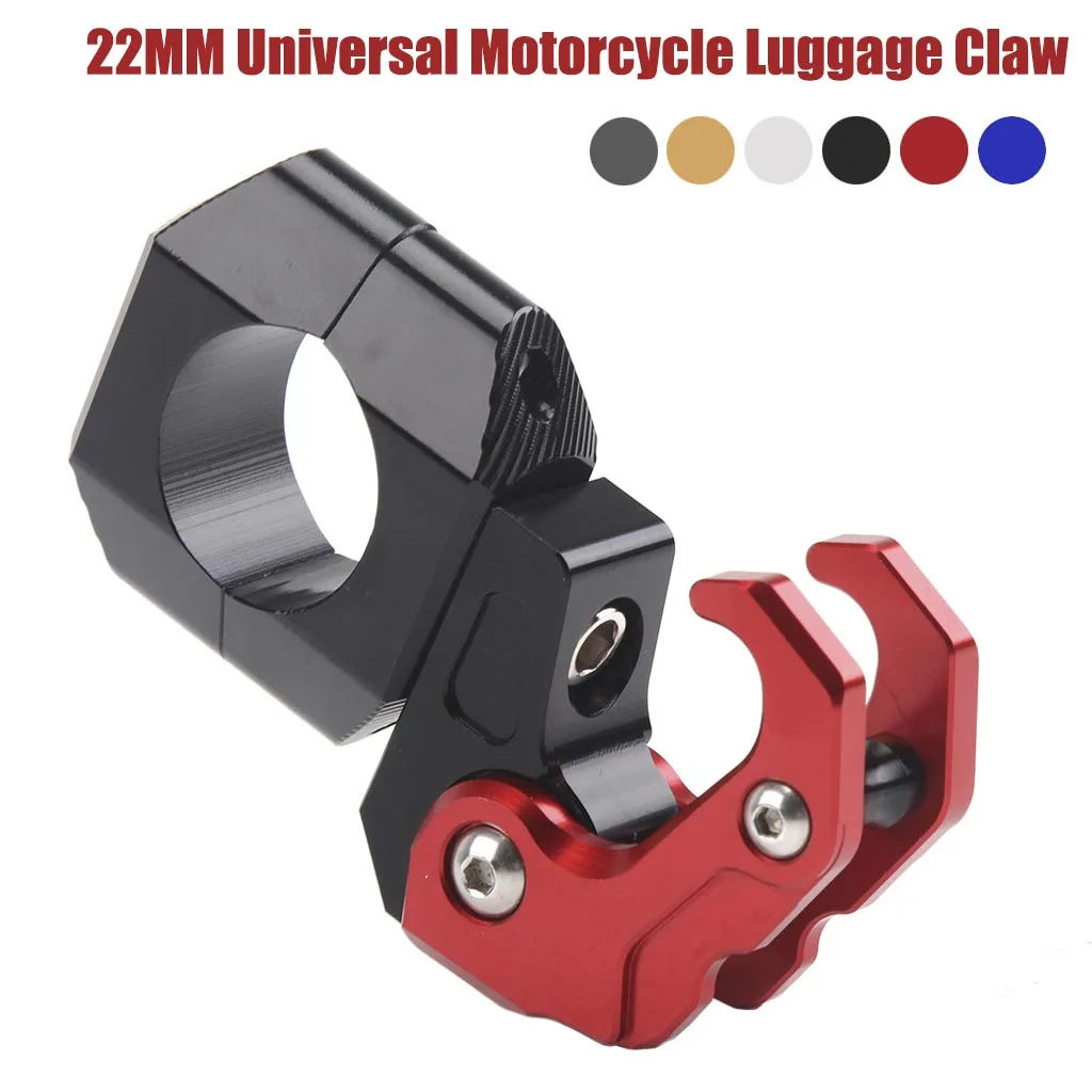 

Universal 22MM Motorcycle Bicycle Luggage Helmet Hook Double Claw Bottle Carrier Hanger Bag Cargo Holder for Honda BMW Yamaha