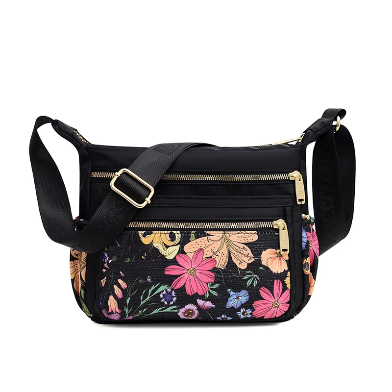 

Женские сумки с цветочным принтом, женские сумки на плечо, нейлоновые сумки-мессенджеры, Женская дорожная сумка через плечо, Повседневная с...