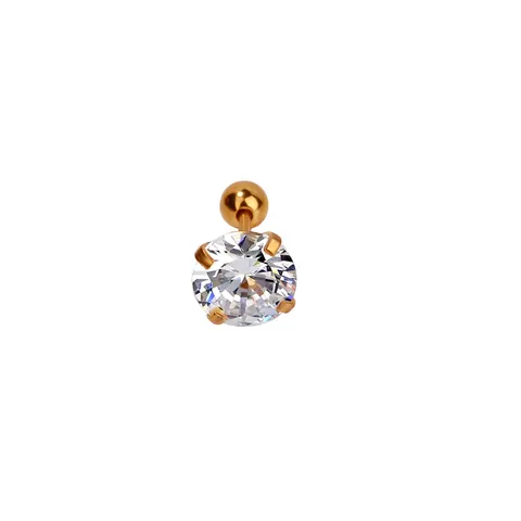 Серьги-гвоздики из нержавеющей стали с фианитами, 1 шт., 20 г