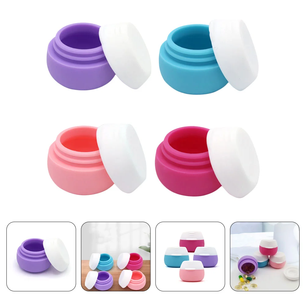 

4 Pcs Cosmetics Holders Makeup Container Face Cream Sub Bottles Packaging Containers Travel Multipurpose Storage Box Jars