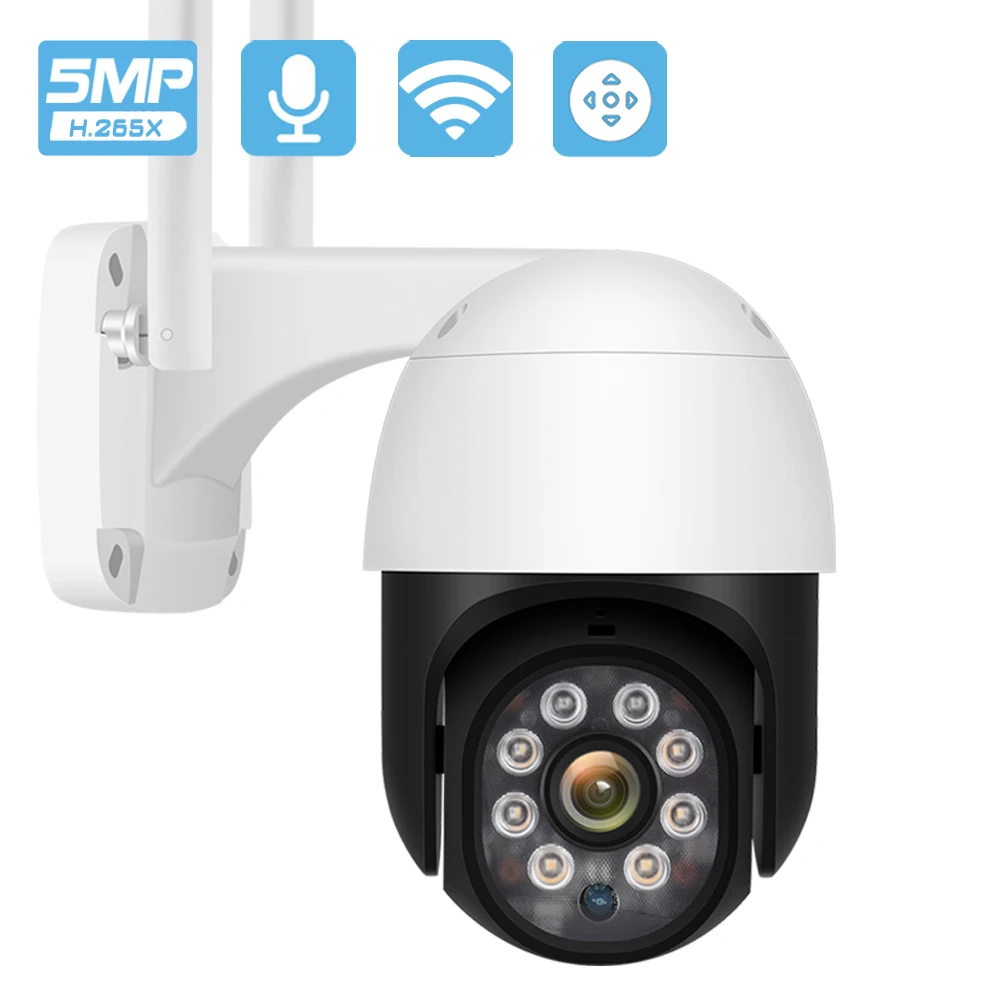 

5MP HD PTZ Wifi Camera IP Outdoor Ai Human Detect Audio 1080P FHD IP Camera Color Night Vision 3MP Wifi Security CCTV IP Camera