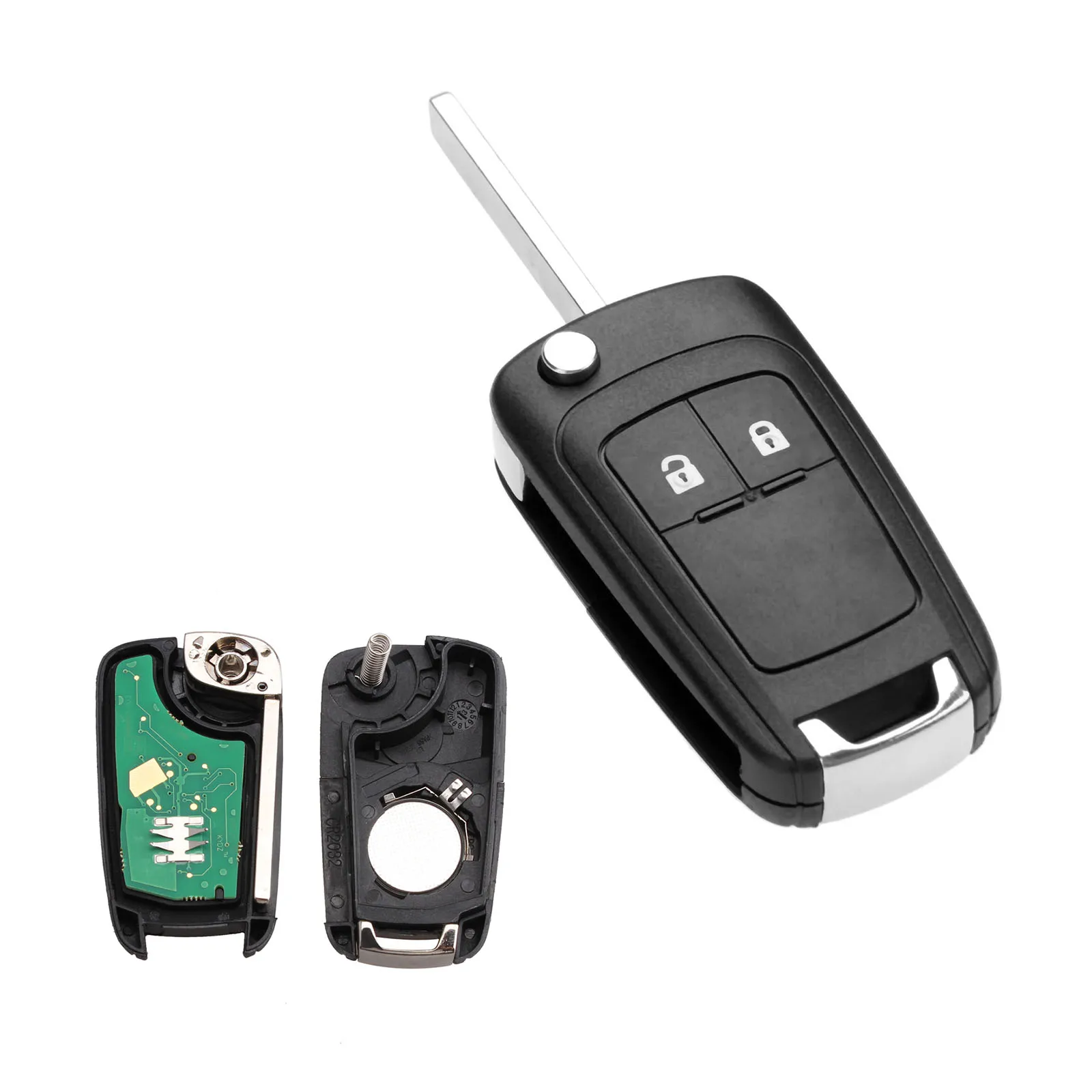 

5WK50079 Smart Remote Control Key Fob 2-Button 433MHz ID46/PCF7941 Chip HU100 for Opel Astra J Corsa E Insignia Zafira C 2009-15