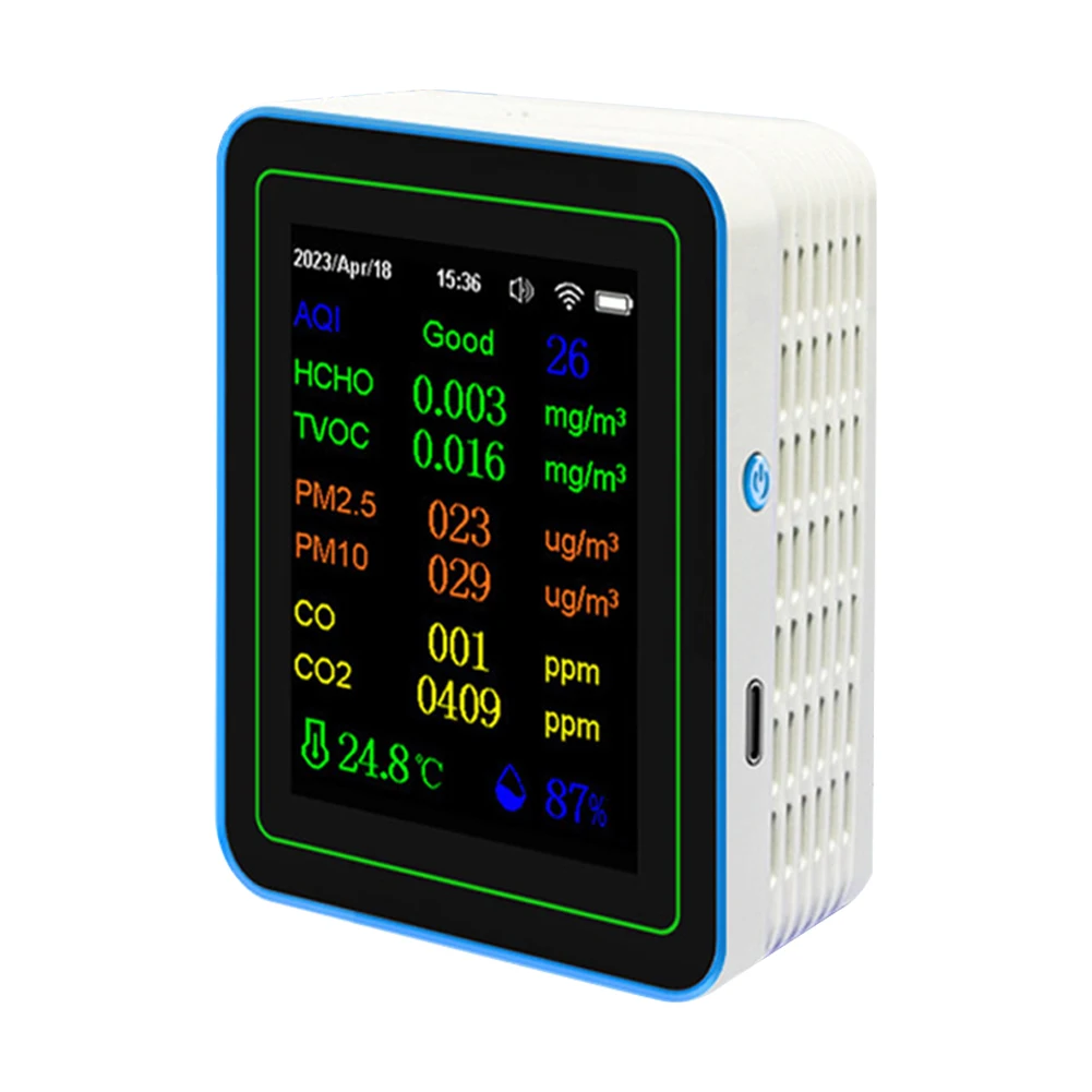 WIFI Измеритель качества воздуха 12 в 1 тестер детектор загрязнения помещении и на