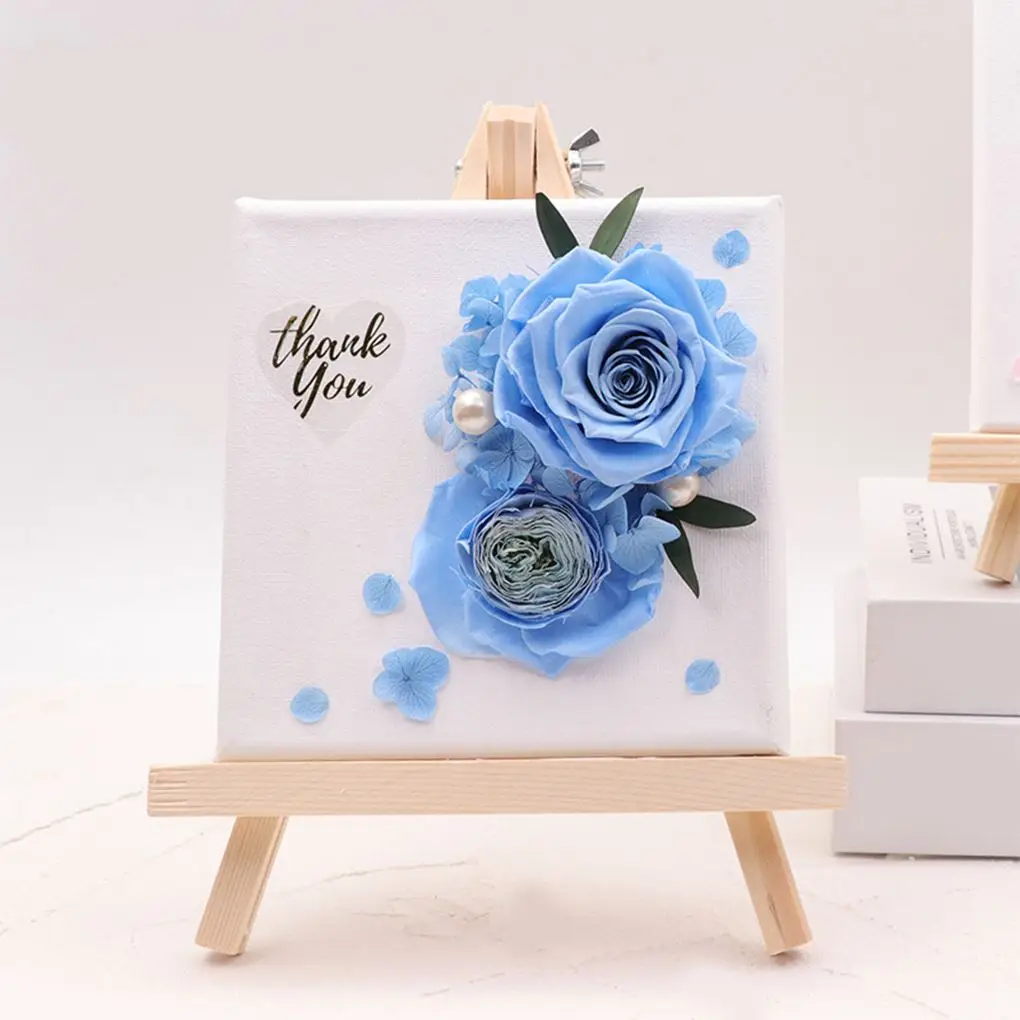 

Fake Flower Stand Wood Flower Storage Shelf Rack Wood Rack Decoration Gift Home Desktop Decoration Ornament Valentine'S Day Gift