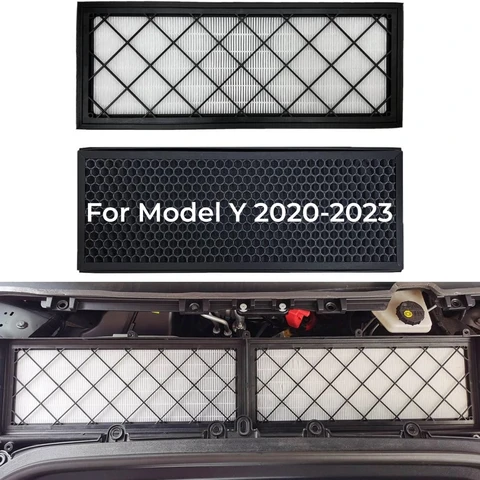 Воздушный фильтр для модели Y, сменный Воздушный Фильтр HEPA с активированным углем для Tesla модели Y 2020 2021 2022 2023