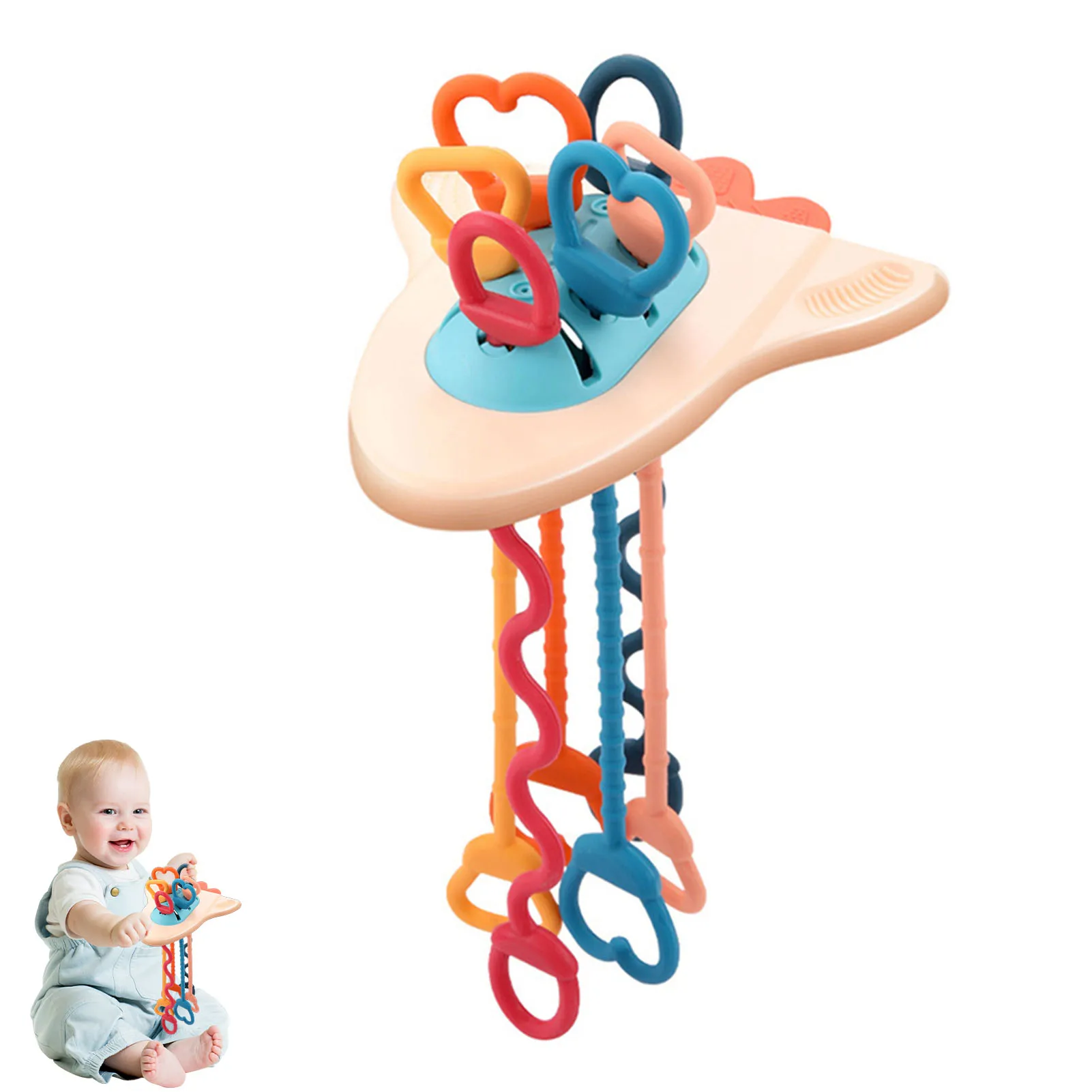 

Montessori Toys Safe Pull String Activity Toy Pull String Activity Toy Promote Tactile Responses Rich Colors Educational Toy