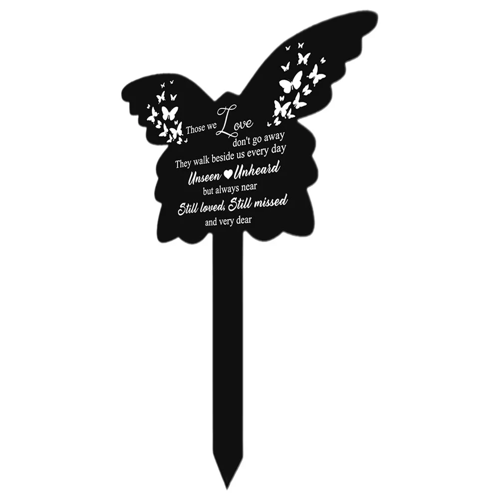 

Sign Cemetery Adorns Wishing Yard Decorate Acrylic Garden Stake Inserted Ornament Grave Stakes