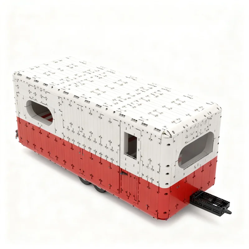 Фото 5507 деталей MOC Трейлер-караван 1:8 Техническая модель Строительные блоки для сборки Образовательная коллекция 3D-модель №1