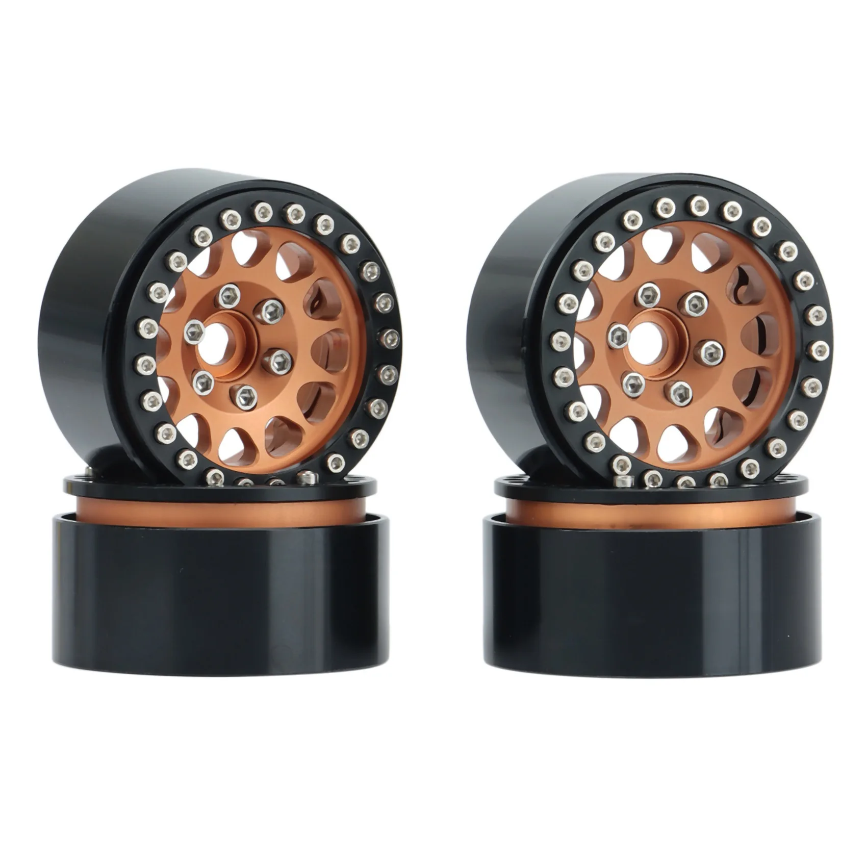 

4PCS 1.9 Metal Beadlock Wheel Hub Rim for 1/10 RC Crawler Axial SCX10 90046 AXI03007 Traxxas TRX4 RC4WD D90,7