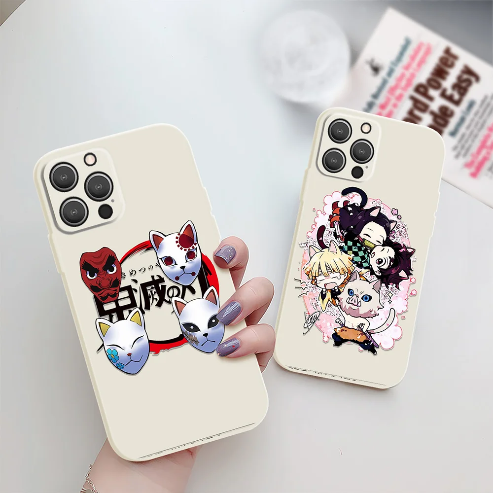 

For Iphone 13 12 Mini Phone Case for Iphone 11 Pro Max XS X XR 7 8 Plus SE 2022 2020 Ghost Slayeranime Cover Protection Shell