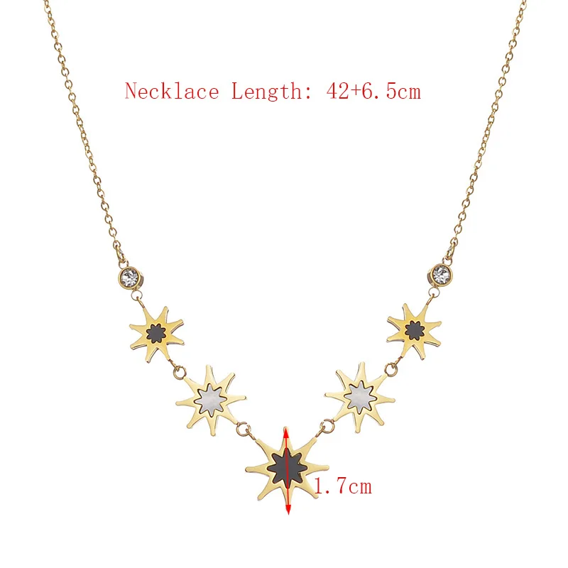Stainless Steel Women Necklace Gold Color Plated Chain with Pendant Fashion New Unique Girl Jewelry