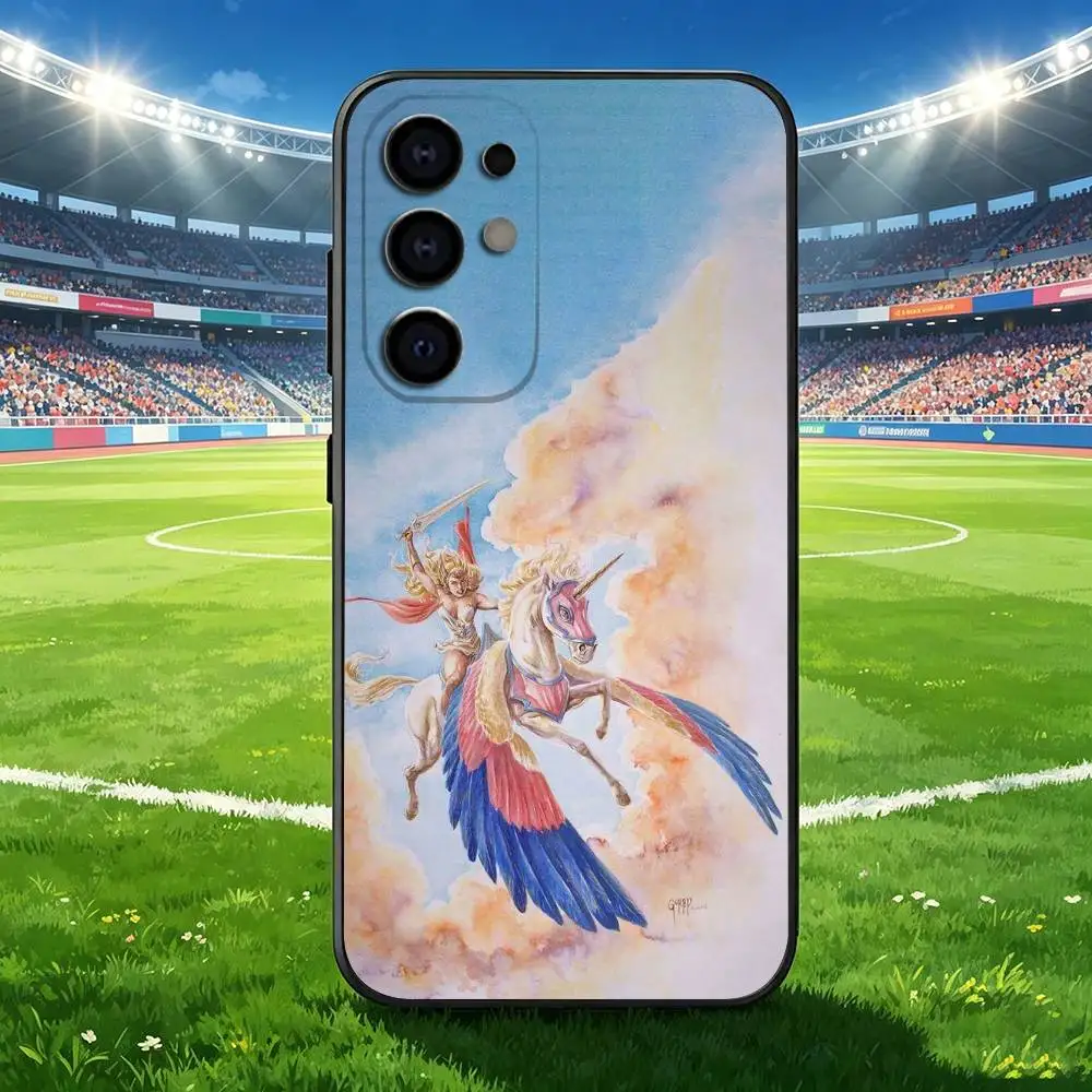 Фото Ностальгический чехол для телефона C-Cartoon S-She-Ra-A для Samsung S 25,24,23,22,30,21,10,9,Ultra,Plus,Lite,FE,4,5 G, мягкий черный чехол №5