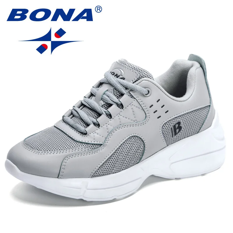 BONA 2023 New Designers Light Sneakers Casual Shoes Women Platform Shoes Fashion Vulcanized Shoes Ladies Comfy Zapatillas Mujer