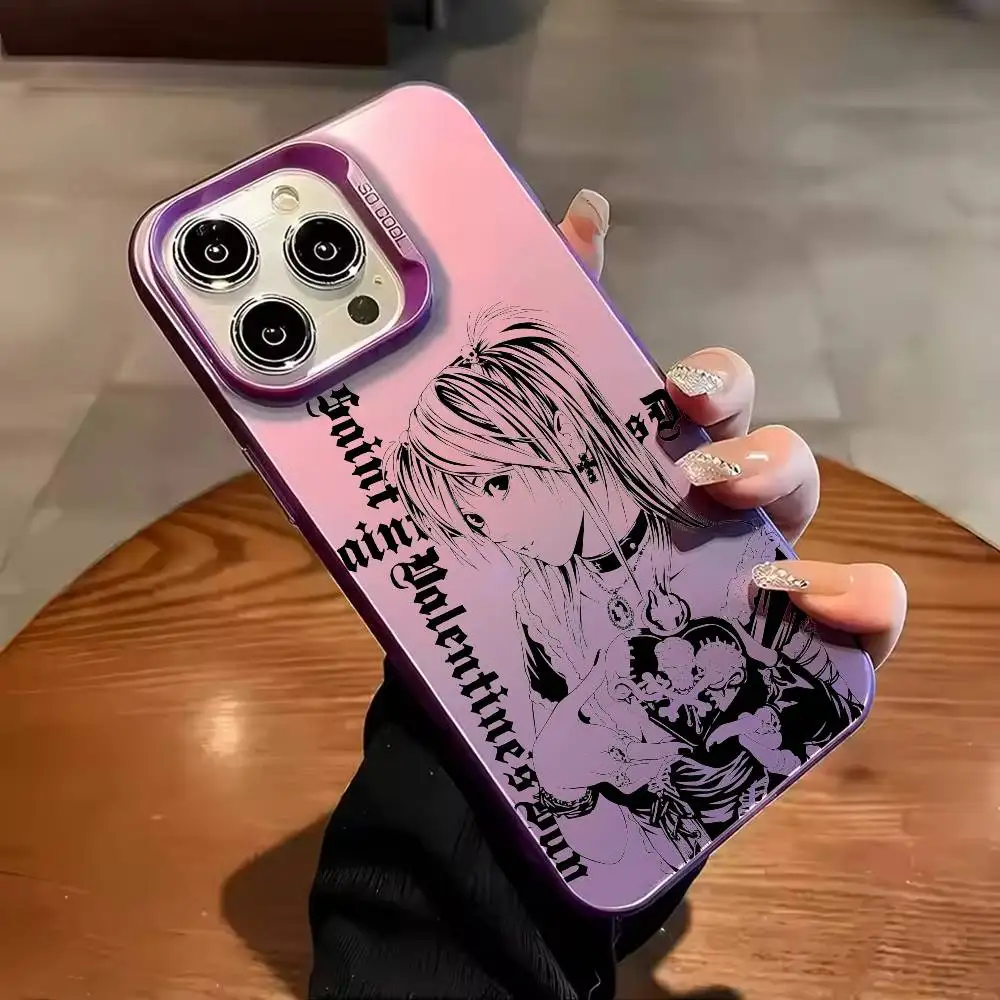 Роскошный чехол Clmj Death Note Misa для телефона, цвет серебристый, для iPhone 17 16 15 14 13 12 11 Pro Max Plus (art.: 3920dc6d7ba3c) - 3920dc6d7ba3c