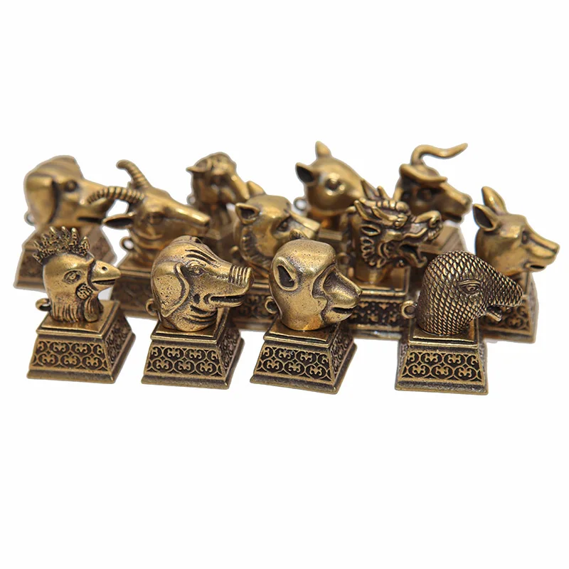 Китайская Скульптура 12 знаков зодиака голова животного скульптура статуэтки