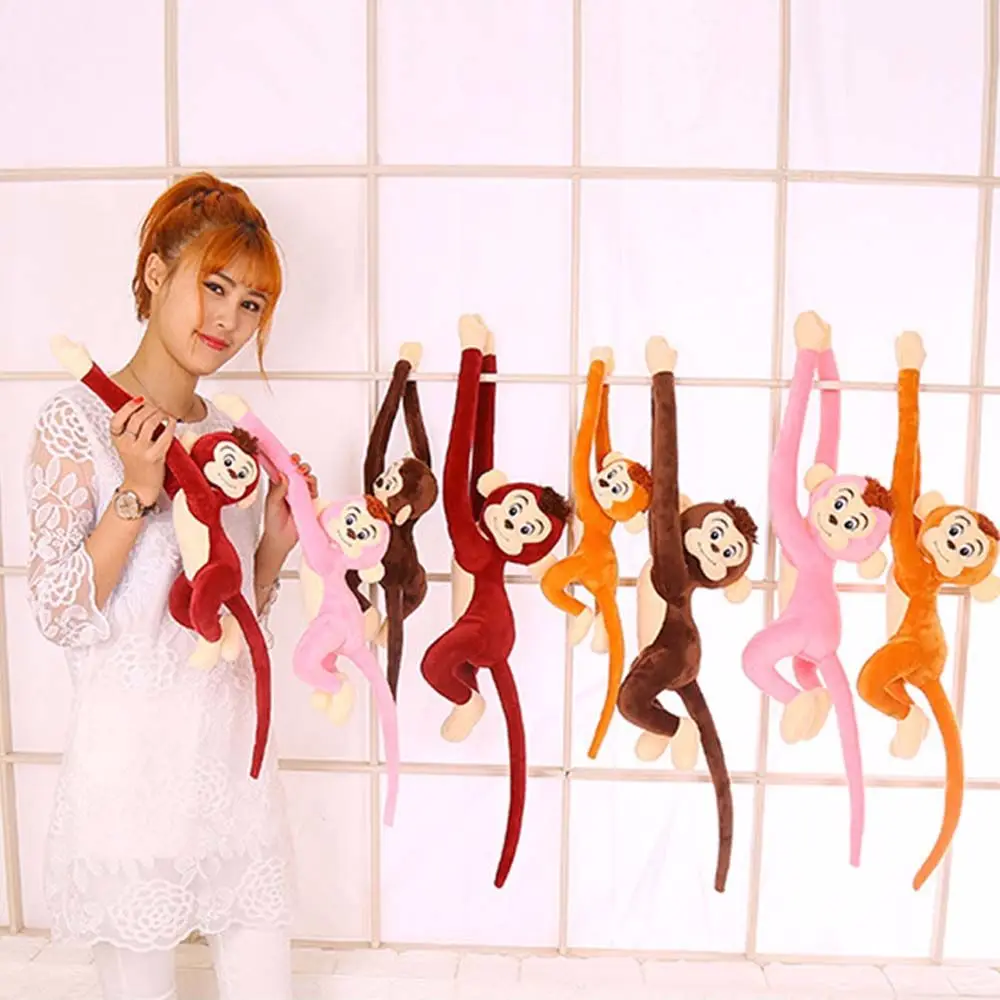 

Для детей, кавайная обезьяна, животное, кукла, украшение для дома, мягкие игрушки, плюшевая кукла, длинная обезьяна