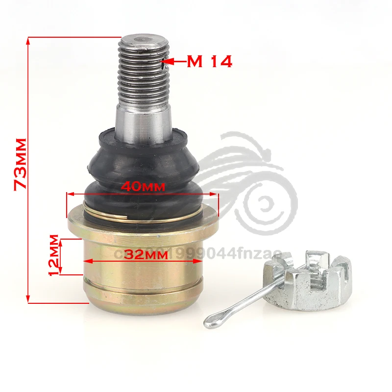 M14 Kit Giunto Sferico 32X12Mm Adatto Per Atv Utv Cinese Go Kart Buggy Quad Bike Parts