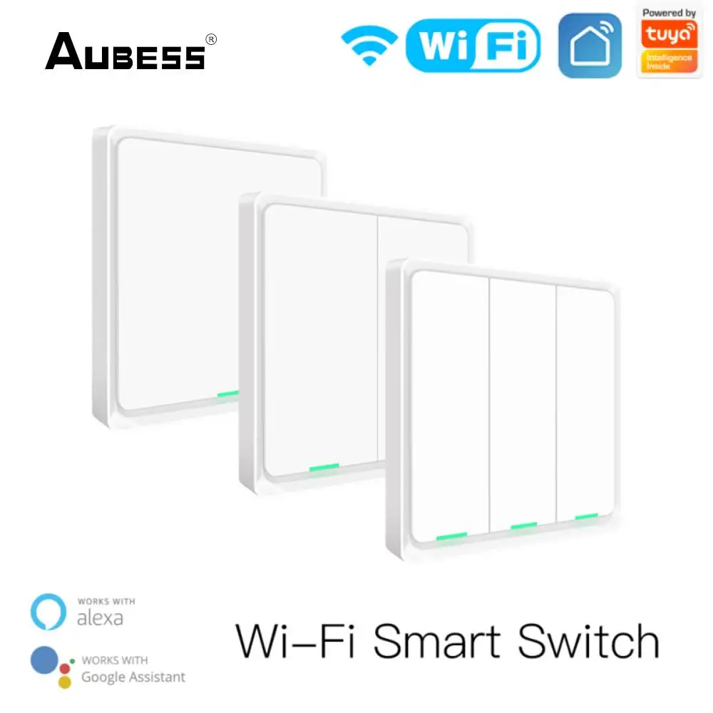 

Tuya WiFi Smart Wall Light Switch Neutral Wire Required Smart Home Control Works With Alexa Google Home Assistant SmartLife App