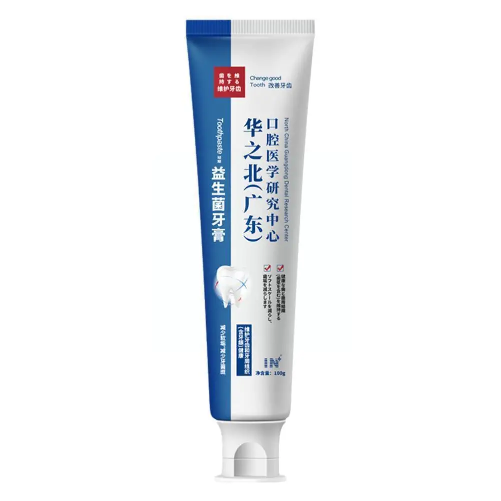 

100g Probiotics Fresh Toothpaste Salt Mint Flavor Baking Whitening Breath Fresh Soda Tooth Toothpaste E9N2